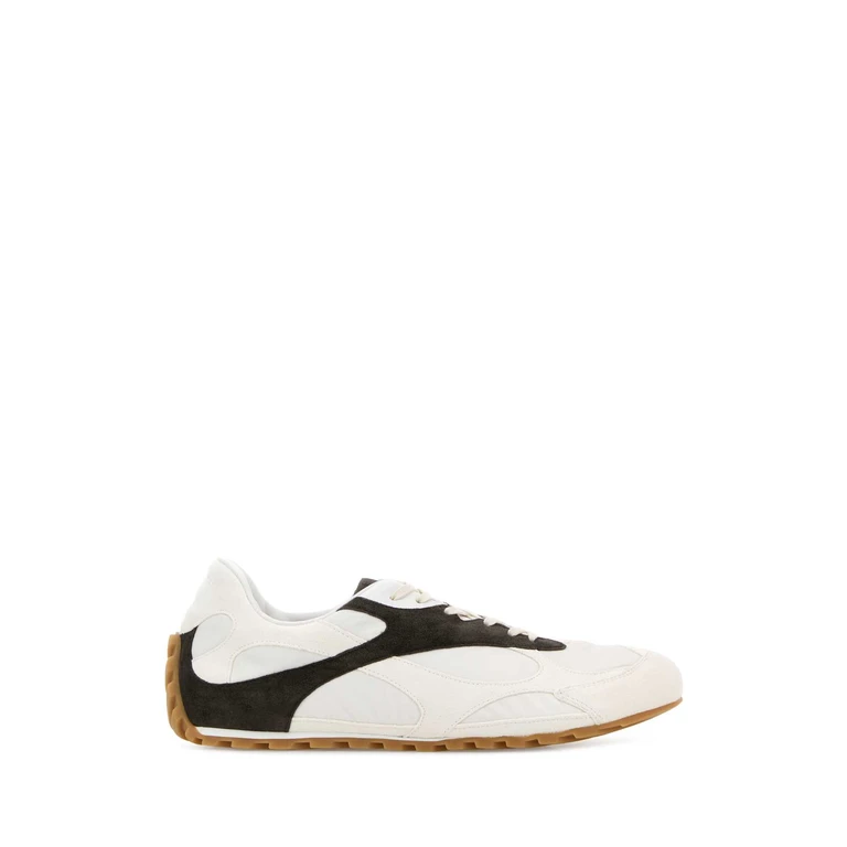 Bottega Veneta Two-Tone Canvas And Suede Orbit Flash Sneakers Whitebrowne - Men