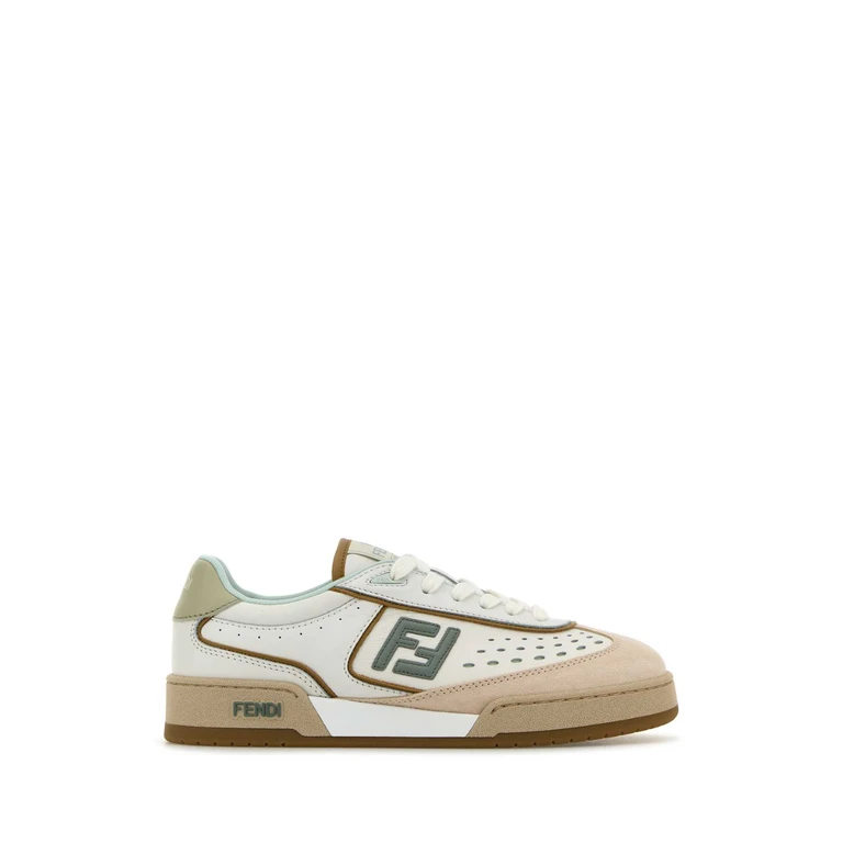 Multicolor Leather Fendi Match Sneakers Sage - Women