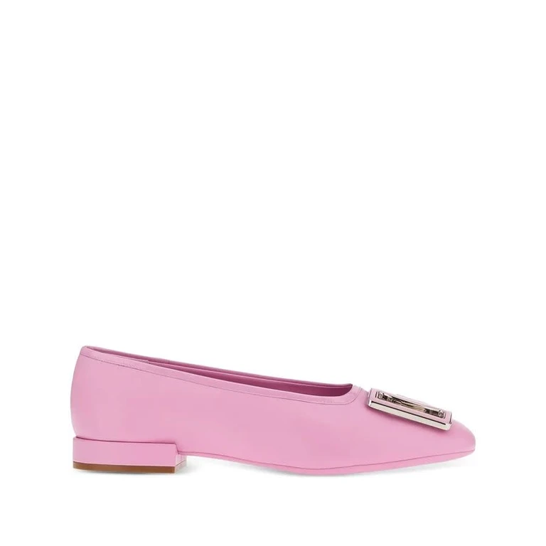 Ferragamo Womens Pink Ballerinas Flats