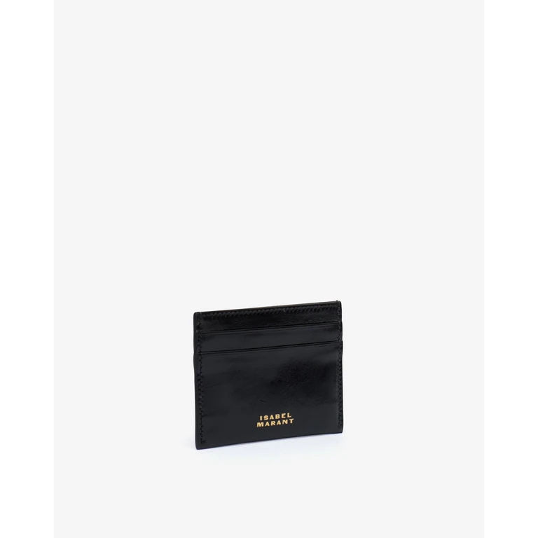 Porte-carte Chiba - Femme - Noir Et Doré - - Isabel Marant