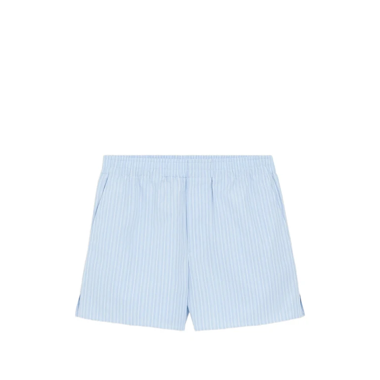 Ami Paris Gestreifte Shorts mit Elastikbund