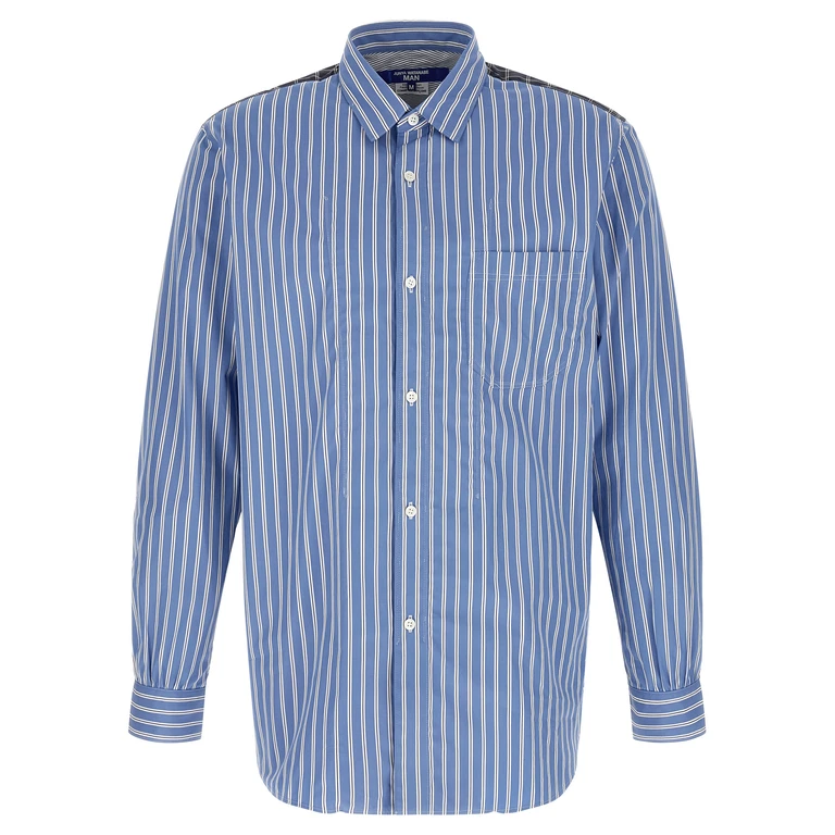 Blue Cotton Blouse - Men