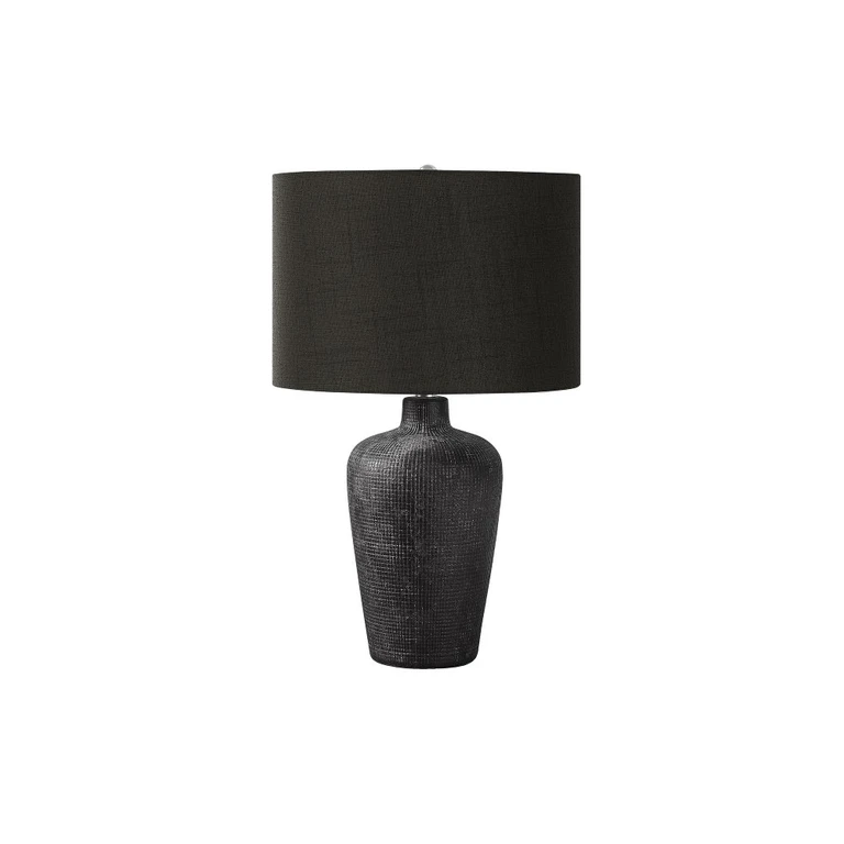24 Inch Black Ceramic Table Lamp