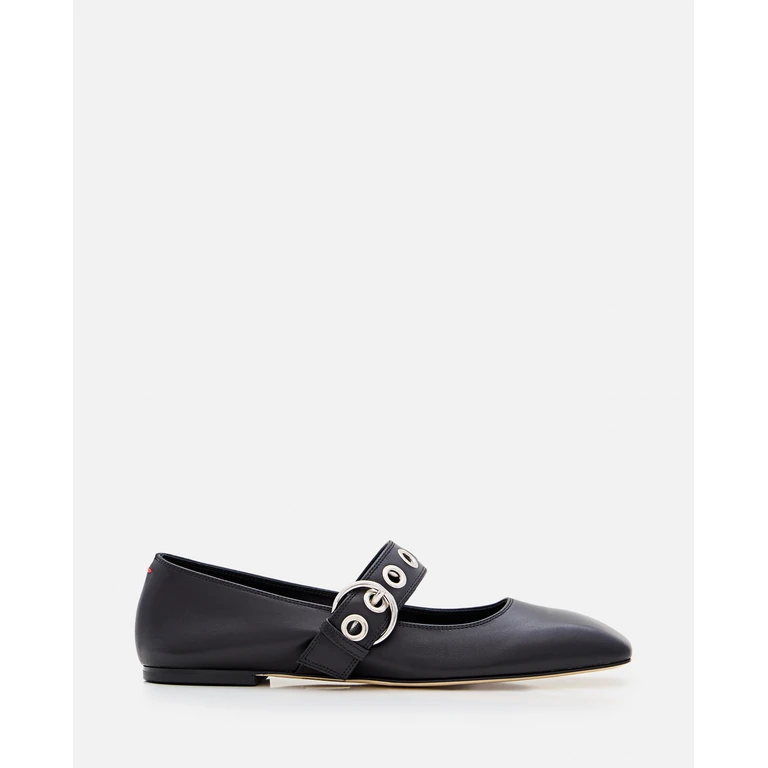 aeyde Uma Eyelet Nappa Leather Black