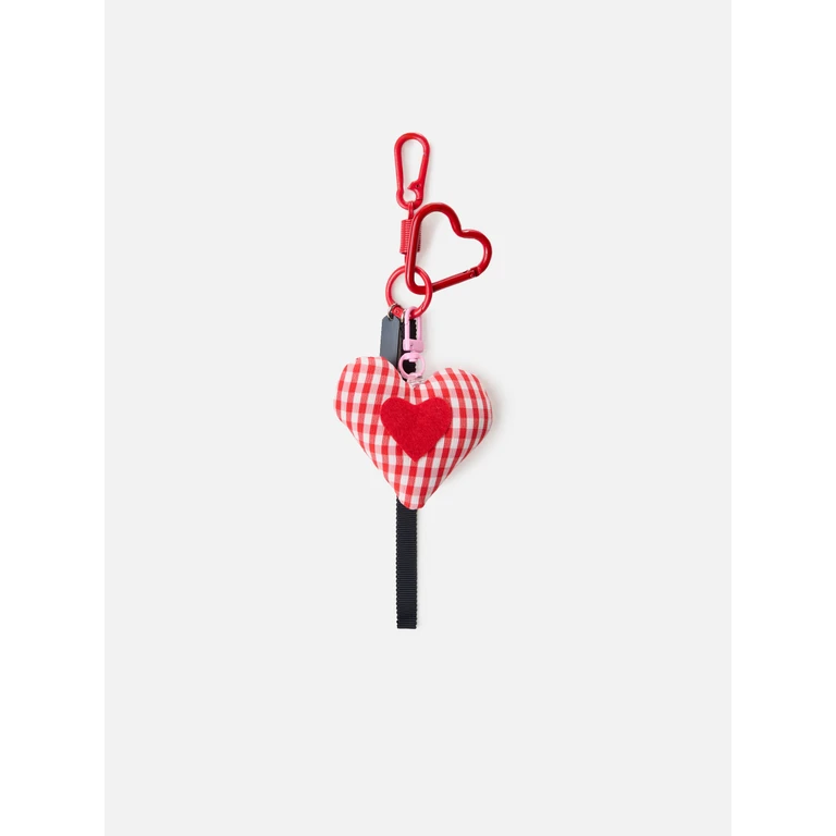 Mc2 Saint Barth Funny Bag Charm With Crochet Padded Heart Red Small Accessories - Unisex