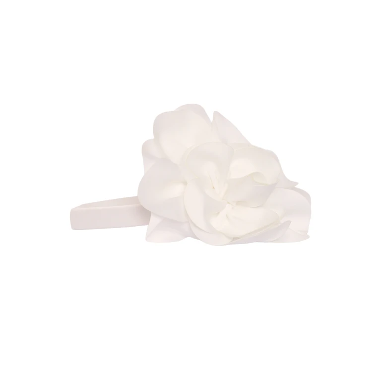 Magil Satin headband with flower White