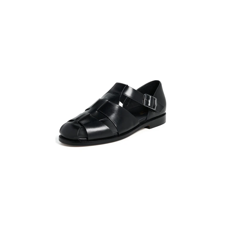 G. H. Bass Potter Leather Fisherman Sandals Black 13