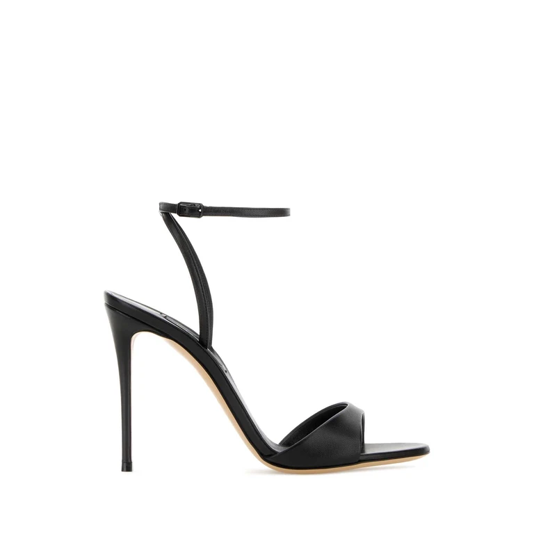 Casadei Black Leather Minorca Sandals Nero Sandali - Women