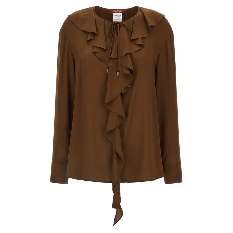 Brown Silk Blouse - Women
