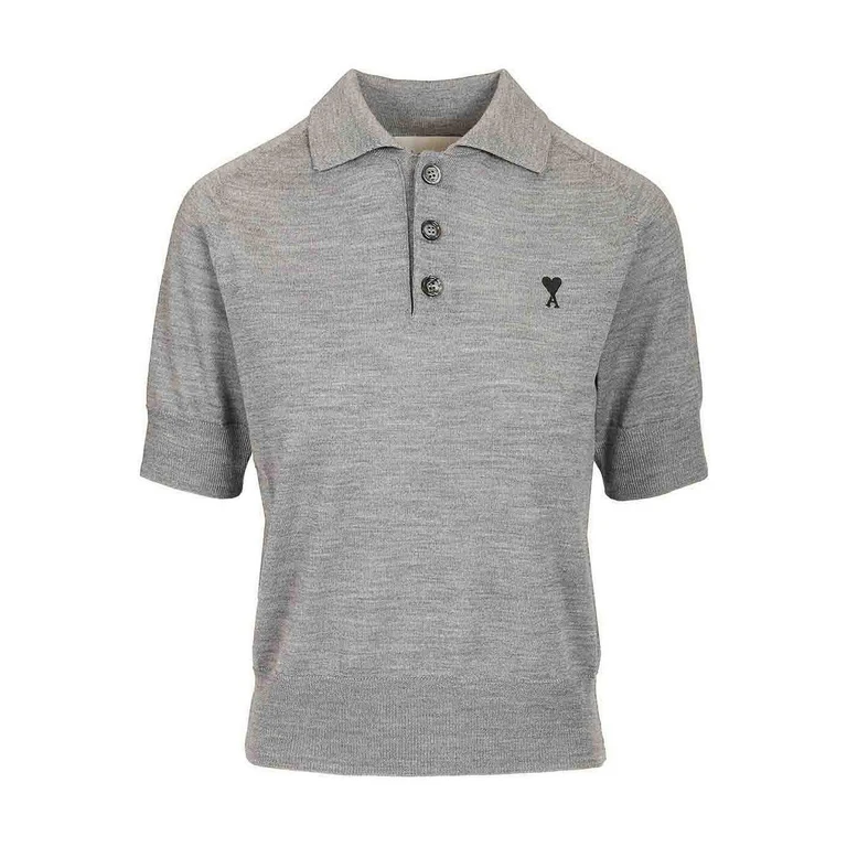 Polo con logo bordado Ami Paris