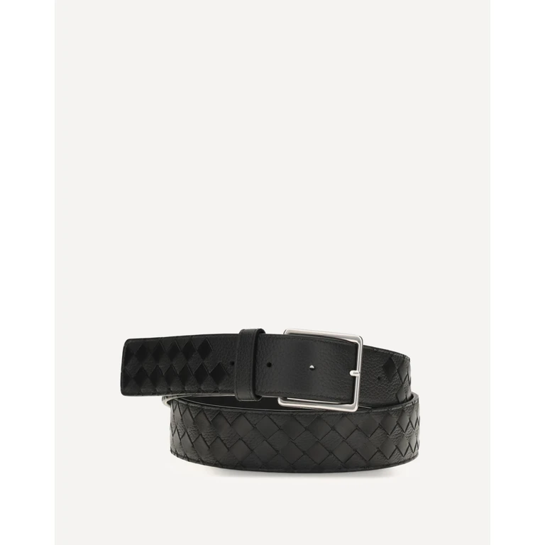 BOTTEGA VENETA Intreccio Leather Belt Male 100