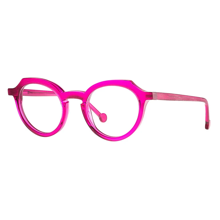 Theo Eyewear Cape Vulture - 011 Transparent Deep Orchid Rx Acetate Eyeglasses - Women