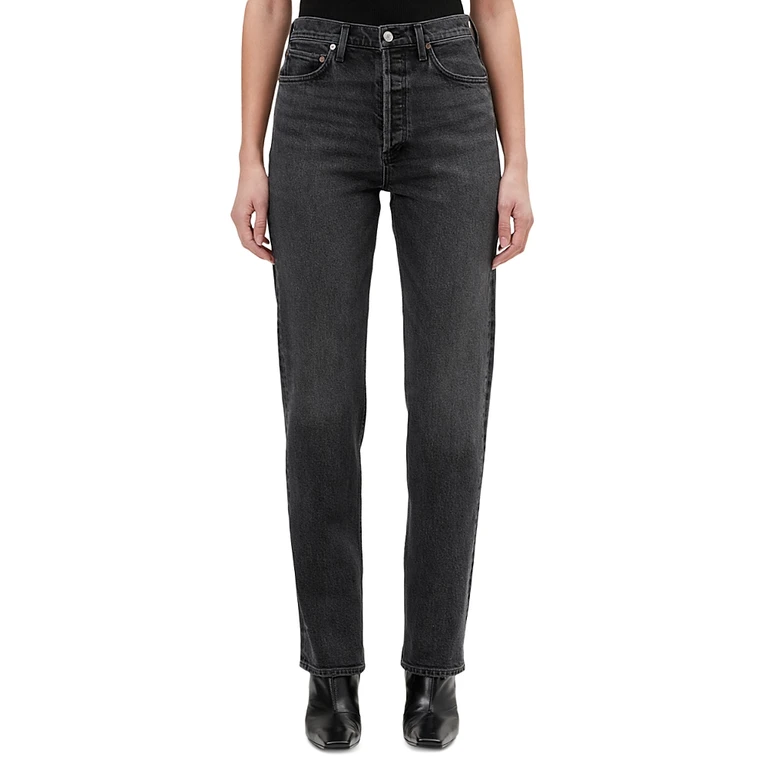 Agolde 90's Pinch Waist High Rise Straight Jeans in Radius