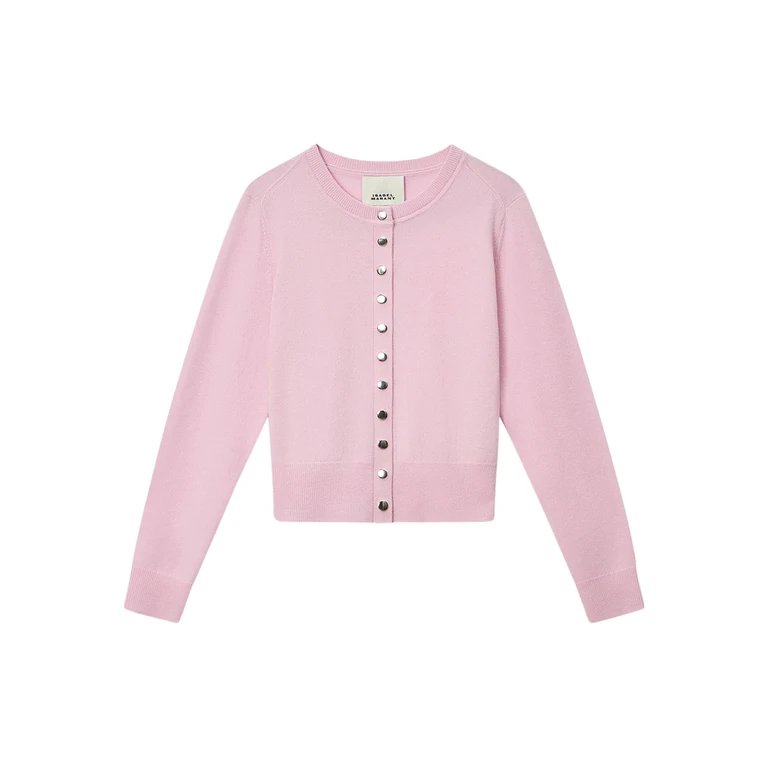 Isabel Marant Idesia Cardigan White Merino Wool Ws Maglia - Women