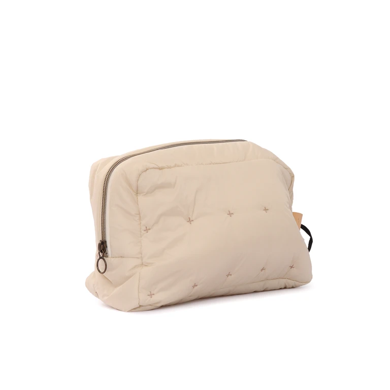 One More In The Family Toiletry Bag Beige Pes Polyamide Polypropylene Handbag - Unisex