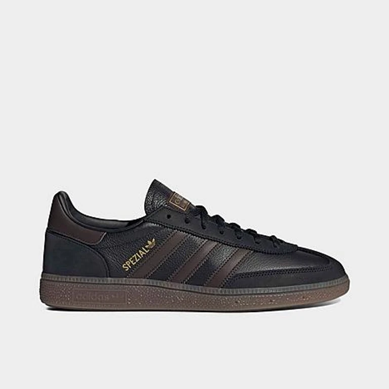 adidas Men's Originals Handball Spezial Casual Shoes in Black/White/Gum Size: 11.5