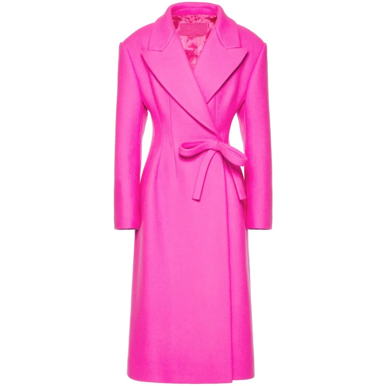 Valentino Garavani Diagonal Bow-Detail Long Coat