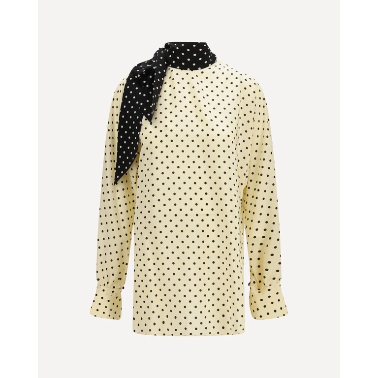 VALENTINO Polka dot Blouse with side bow Female 44