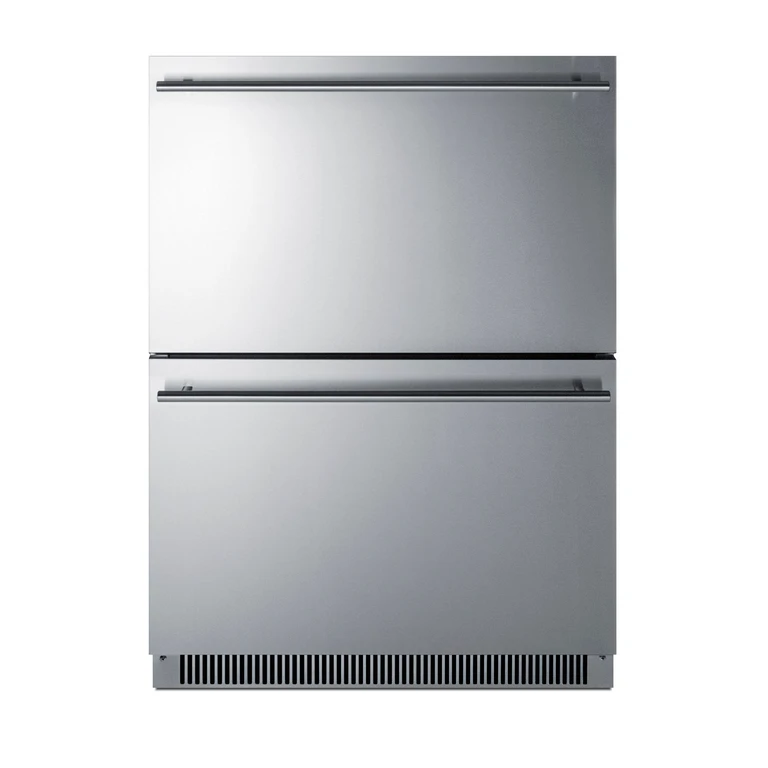 Summit 4.26 cu ft 2-Drawer All-Freezer - Stainless Steel 24 Inch