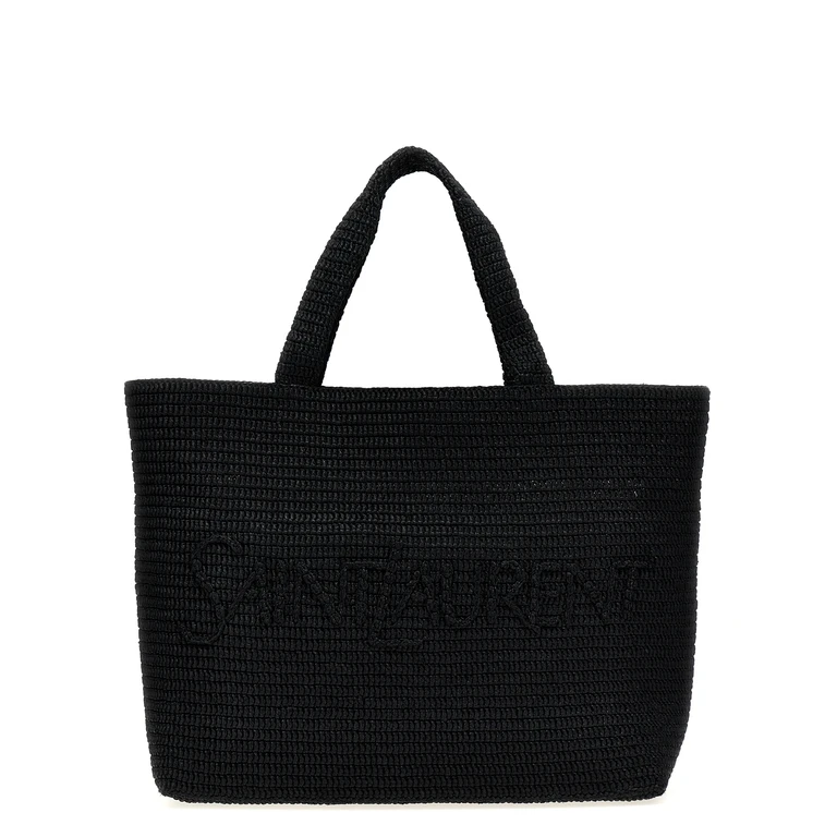 Saint Laurent Black Viscose Tote Bag - Unisex
