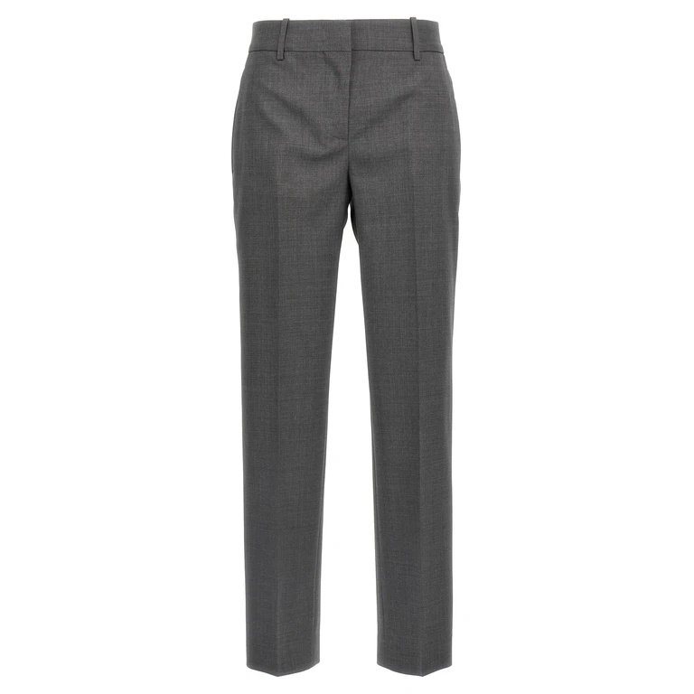 Gray Virgin Wool Dress Pants - Women