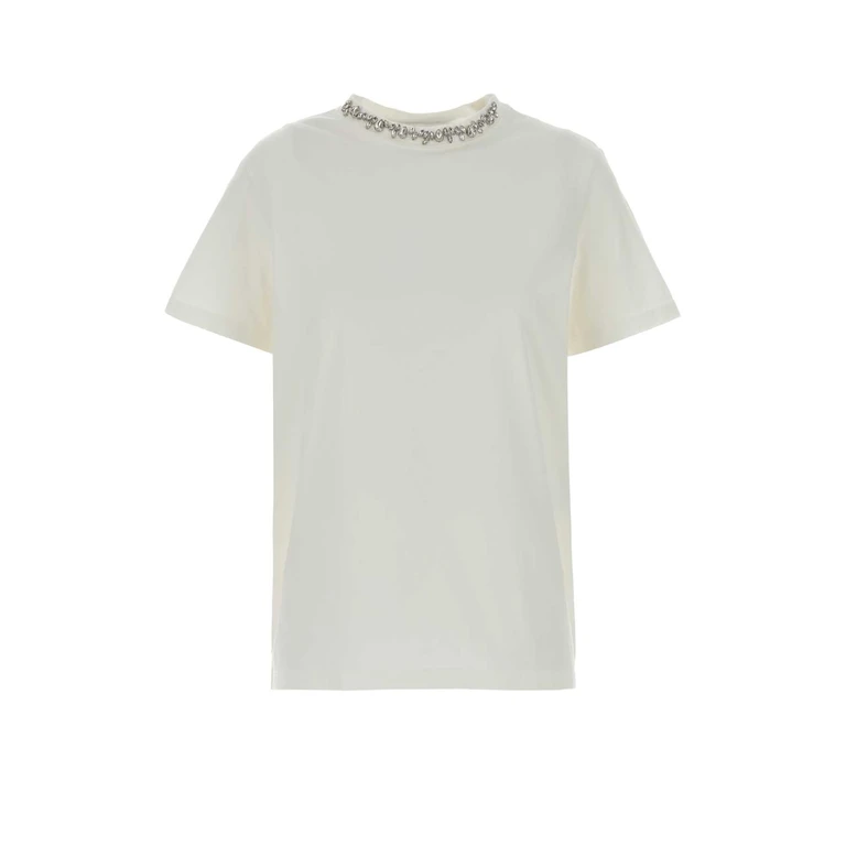 Golden Goose Deluxe Brand White Cotton T-Shirt Vintagewhite Exterior - Women