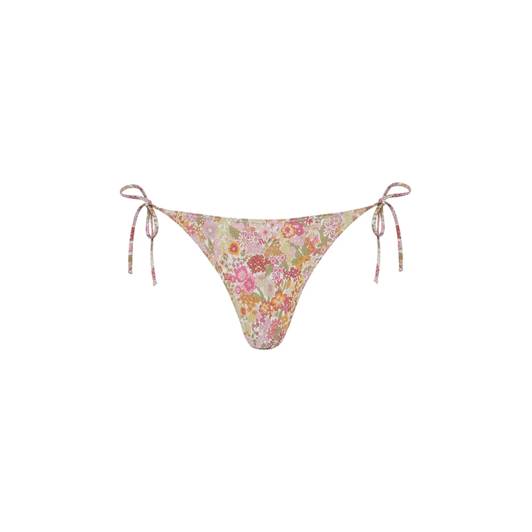 Mc2 Saint Barth Virgo Classic Swim Briefs With Margaret Annie Print Made Liberty Fabric Green Bottom - Women