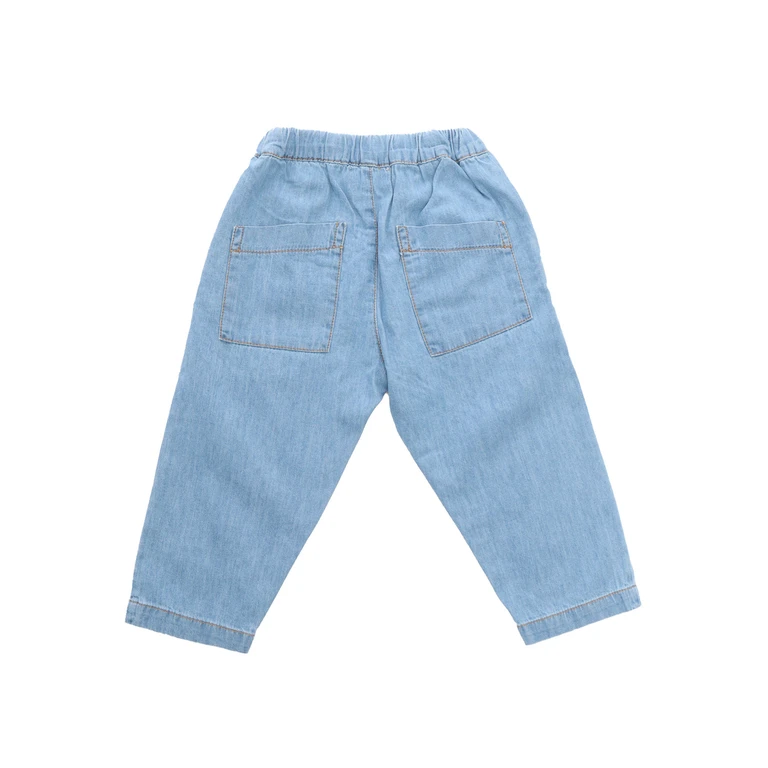 One More In The Family Denim trousers Blue Cotton Pant