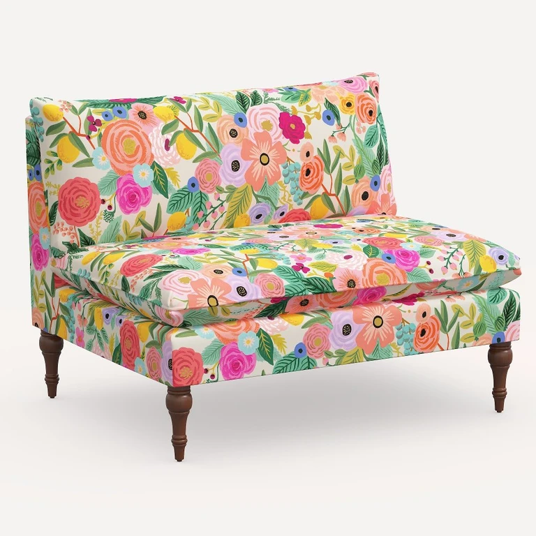 Louie Garden Party Blue Armloses Zweisitzer-Sofa