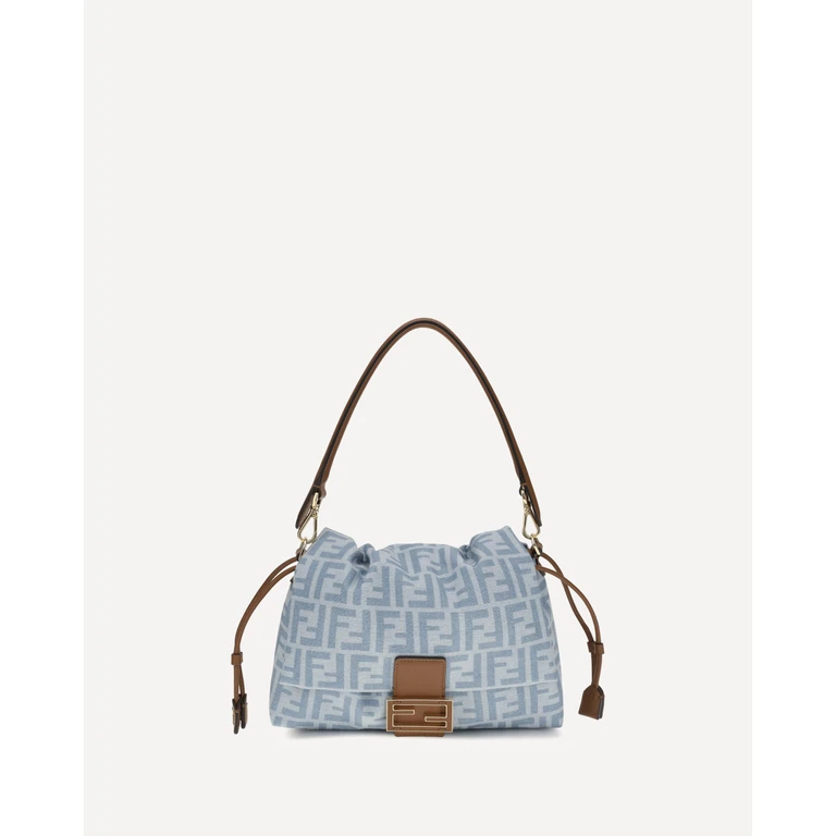 FENDI FF denim medium 'Mamma Baguette' bag Woman One Size