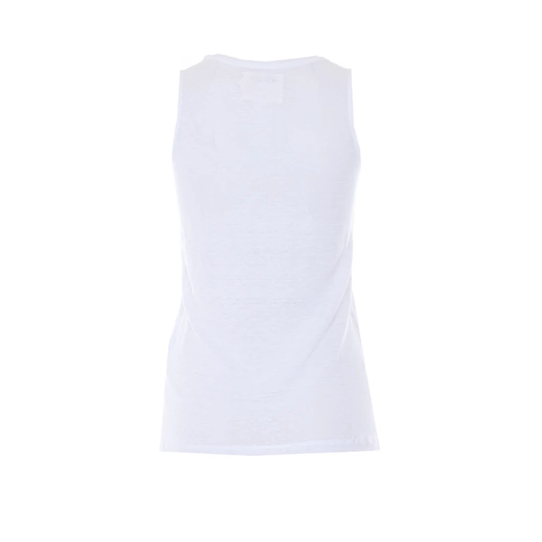 Not Shy Top Blue Linen - Women