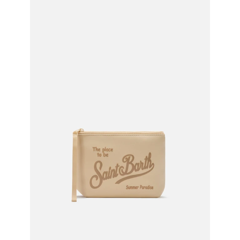 Mc2 Saint Barth Aline Scuba Pouch Solid Beige Pochette - Unisex