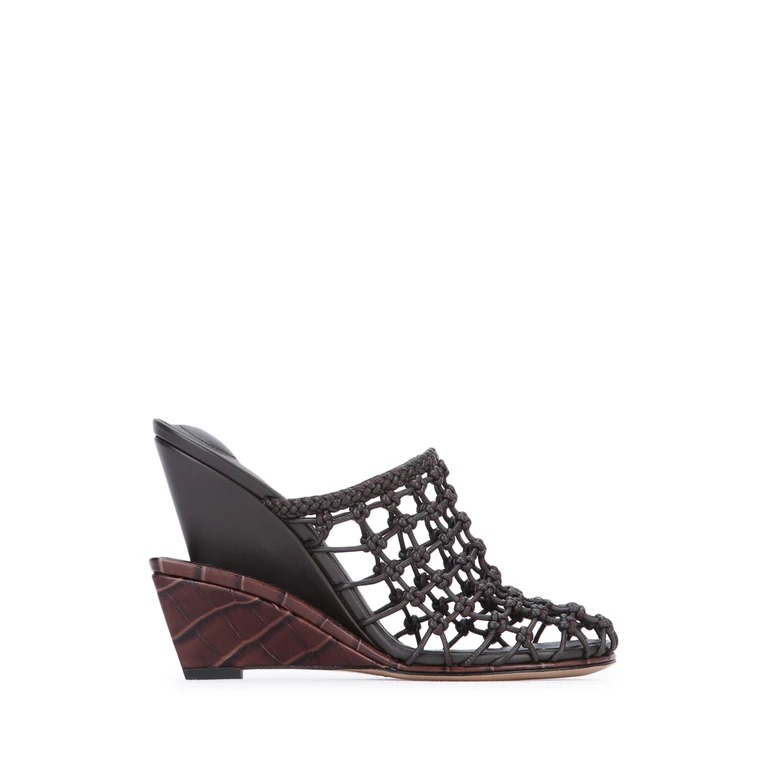 Jacquemus Les Doubles Tresses Darkbrown Scarpe Con Tacco - Women