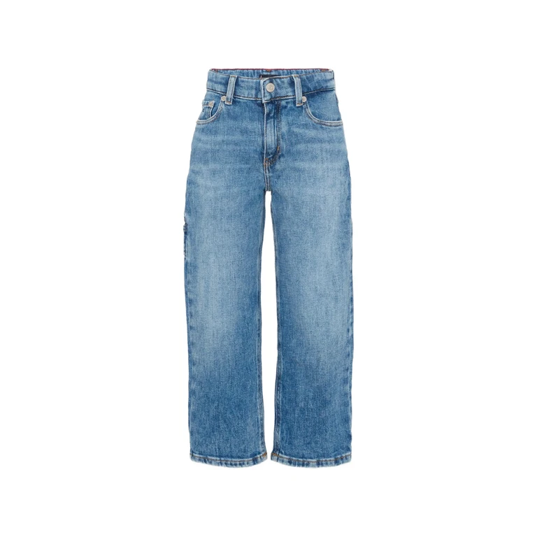 Tommy Hilfiger Kids Heritage Flag Baggy Worker Jeans Blue - Kids