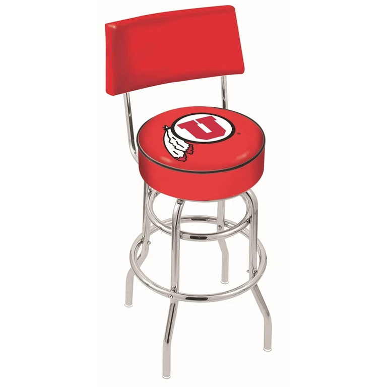 30 Inch Back Rest Swivel Bar Stool - U of U