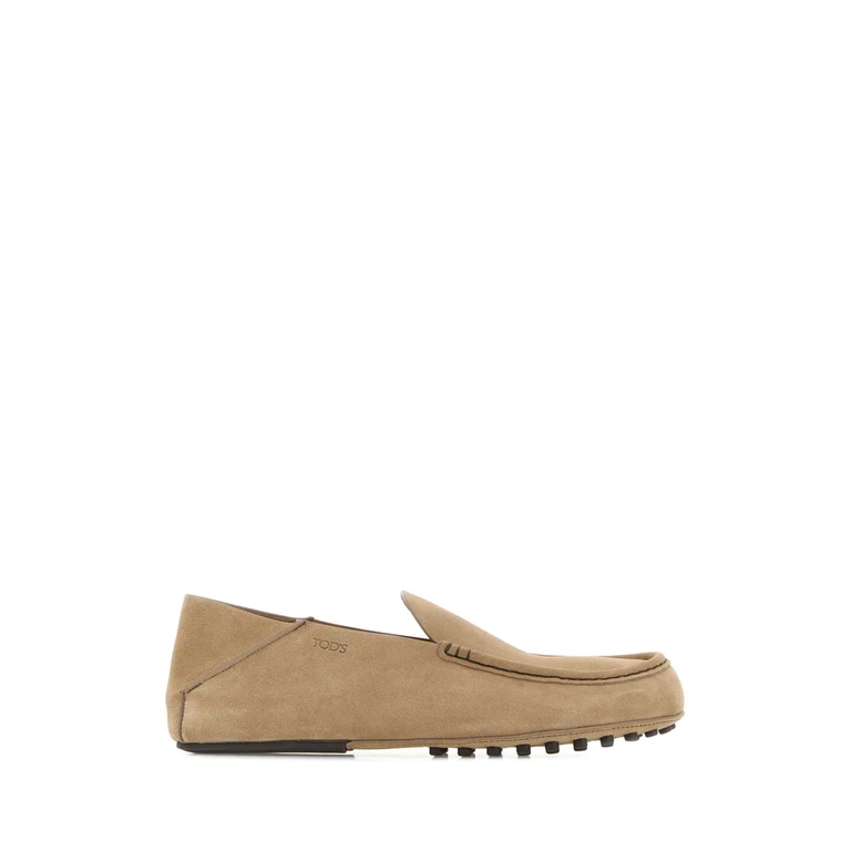 Tod's Beige Suede Loafers Tabacco Mocassini - Men
