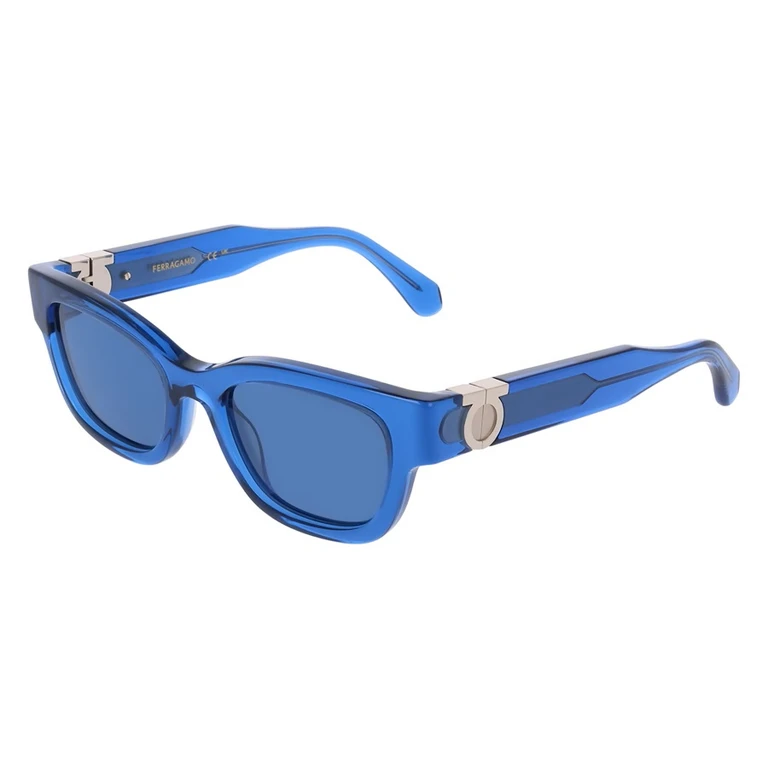 Ferragamo Blue Square Ladies Sunglasses SF2067S 432 52