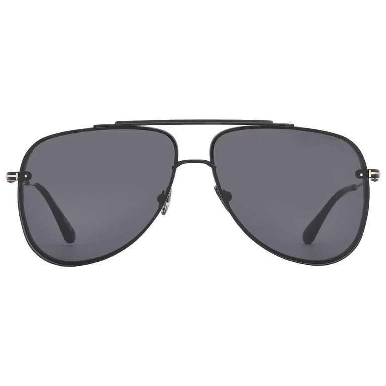 Tom Ford Leon Smoke Pilot Mens Sunglasses FT1071 01A 62