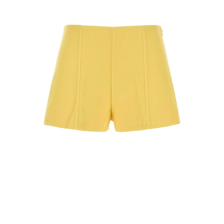 Yellow Cotton Shorts Giallo Exterior - Women