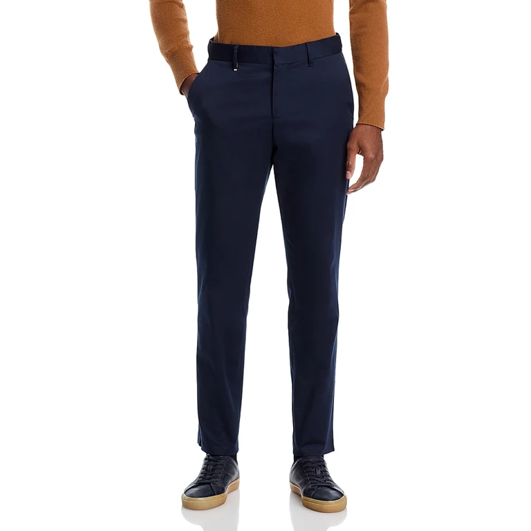 Boss Genius Stretch Cotton Slim Fit Dress Pants