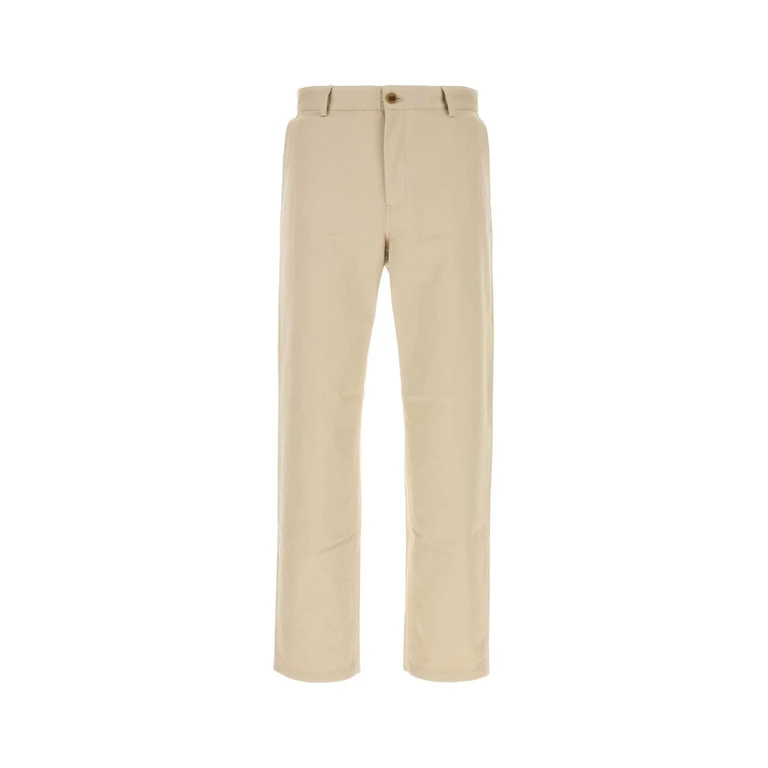 Maison Kitsune Beige Cotto Pant Dune Exterior: Cotton Pantaloni - Men