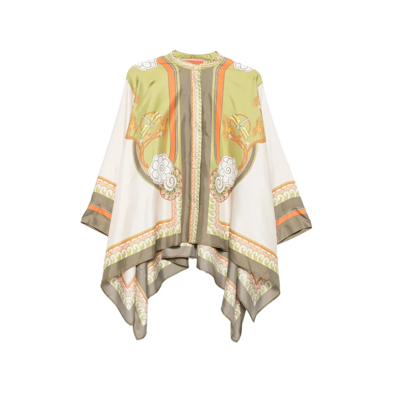 La Double J Foulard Printed Silk Shirt