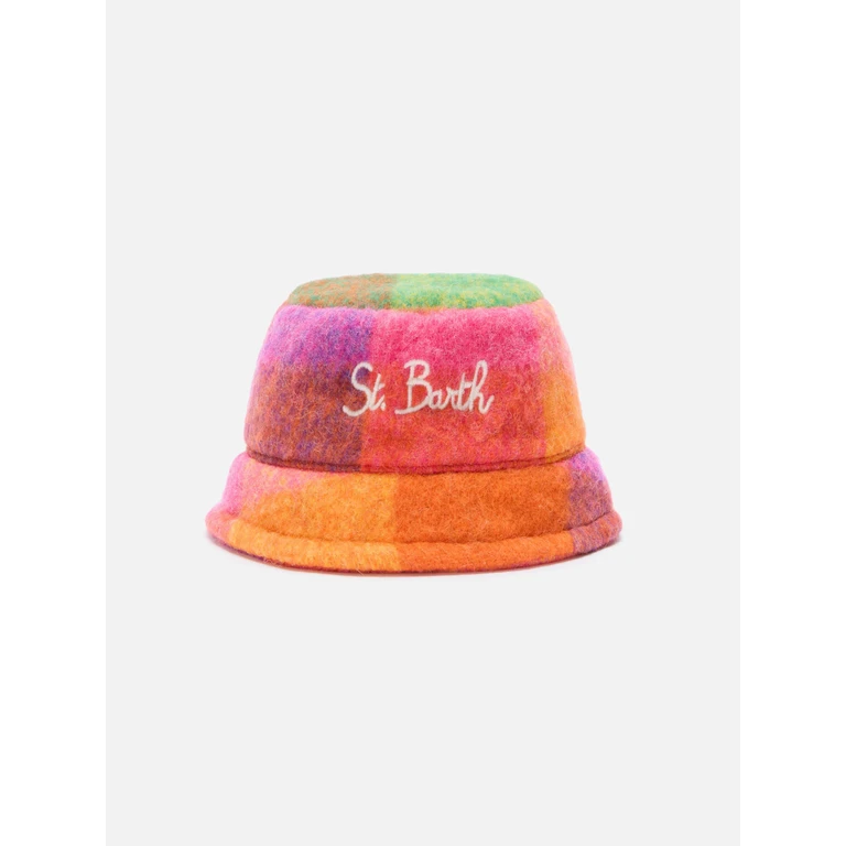 Mc2 Saint Barth Bucket Hat Jude With Check Print - Unisex
