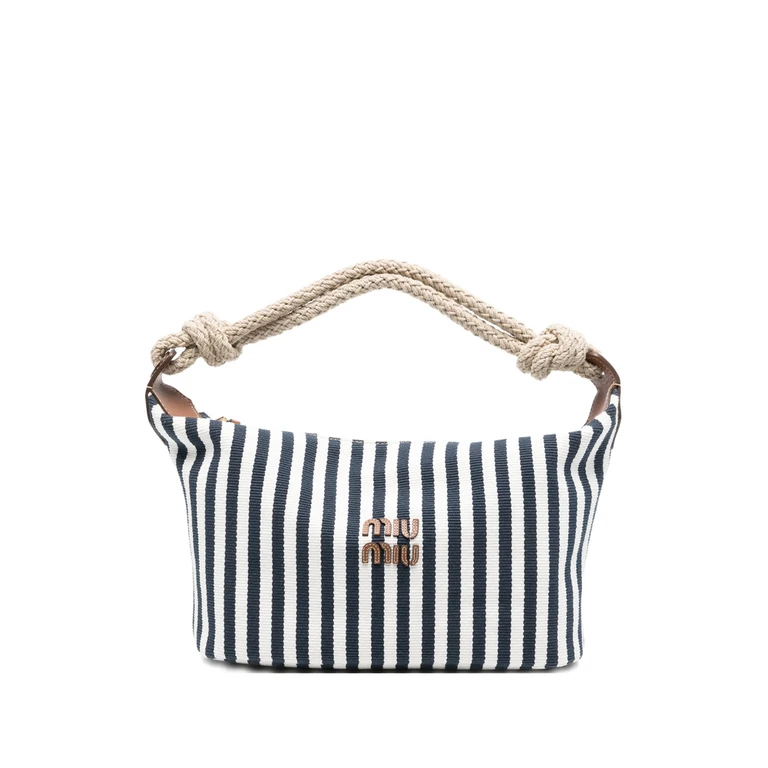 Miu Miu Striped Rope-handle Tote Bag