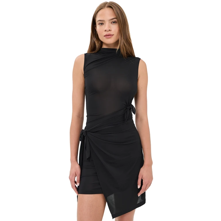 Helmut Lang Mini Knot Dress Black S
