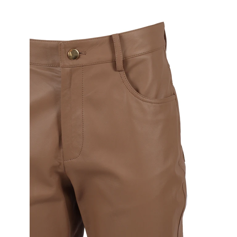 Fabiana Filippi Soft Lambskin Bootcut Trousers