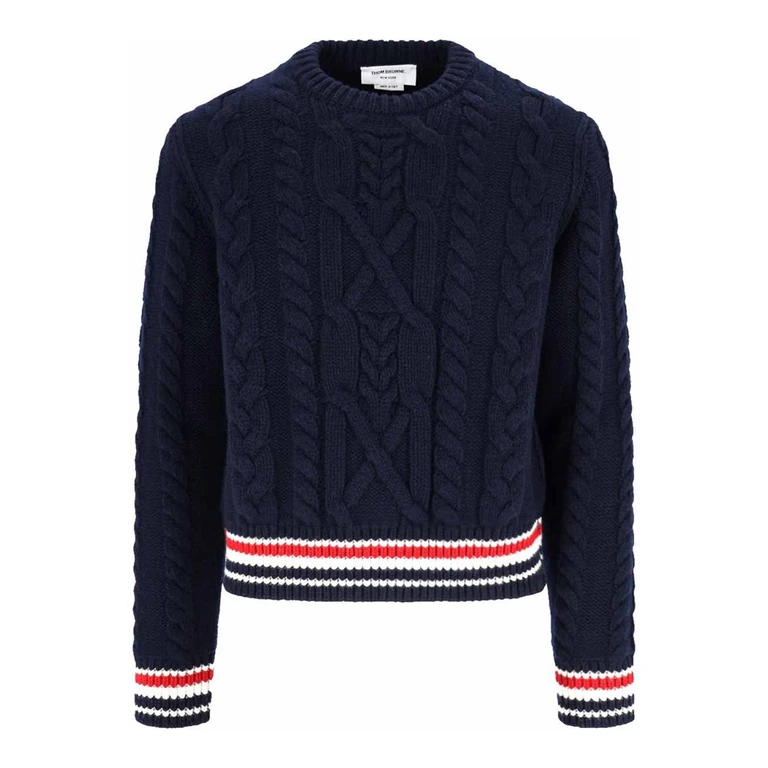 Thom Browne Pull Col Rond - Bleu (MKA570AY1005415)