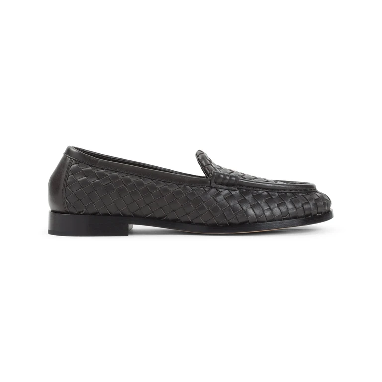 Bottega Veneta Silenzio Supple Intrecciato Loafer Brown Leather - Unisex
