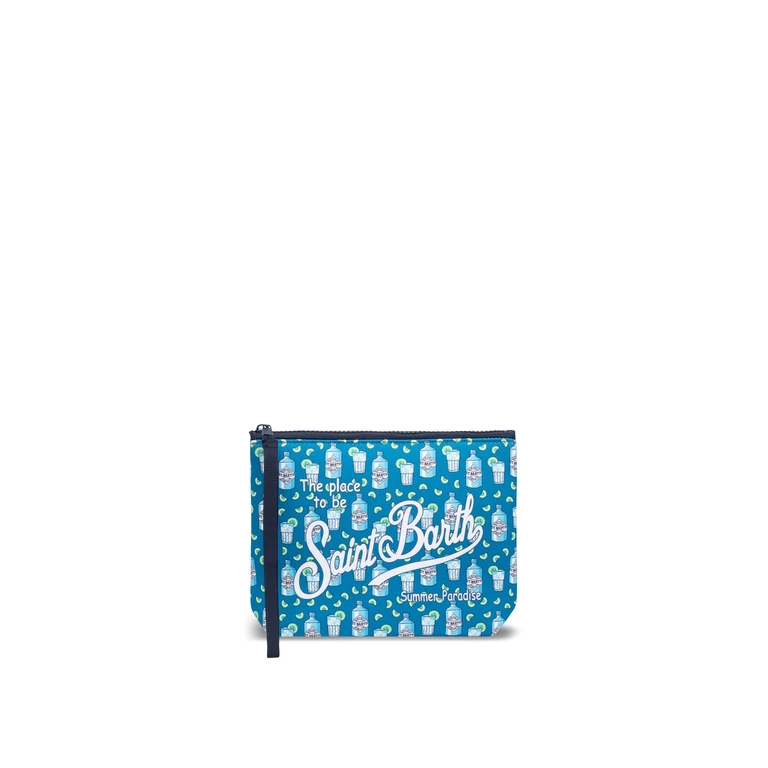 Mc2 Saint Barth Aline Scuba Pochette With Gin Bottles Print __single__ - Unisex