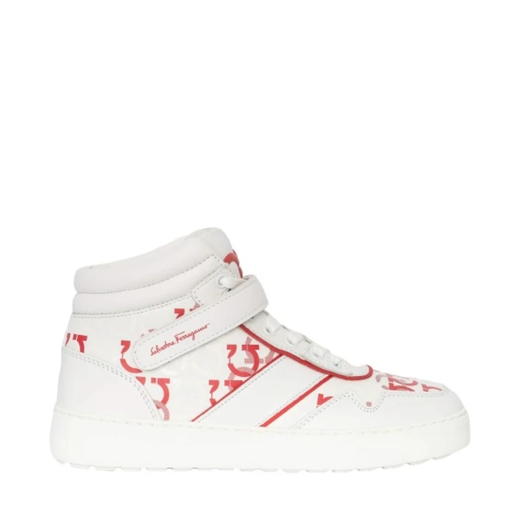 Ferragamo Noe 2 High-Top Leather Sneakers